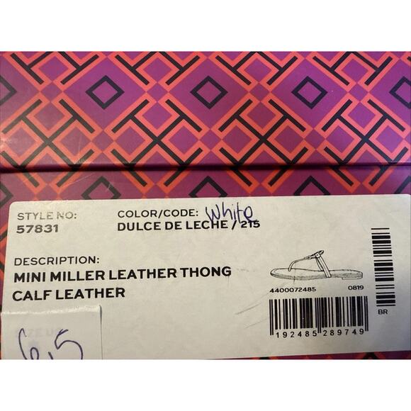 Tory Burch Minnie Miller Gabriel White 6.5 leather - Picture 7 of 7